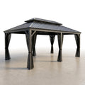 Hardtop Gazebo Designed for Year-Round Outdoor Living, 20x14 Aluminum Frame, Double Roof Ventilation