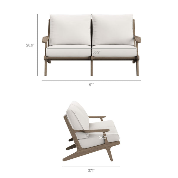 Saratoga 5-Piece Outdoor Patio Teak Wood Furniture Set by Modway